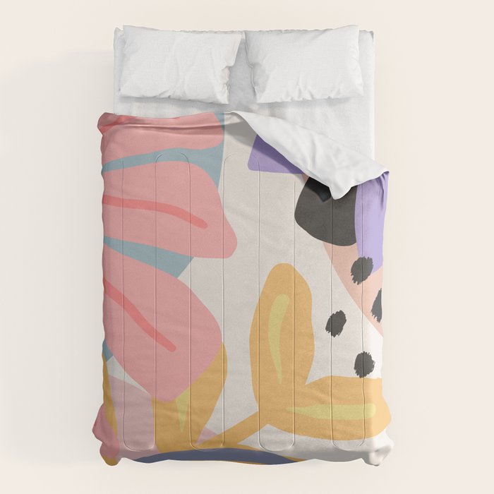Flower Market Madrid, Pastel Edition Comforter Gallery Image 6
