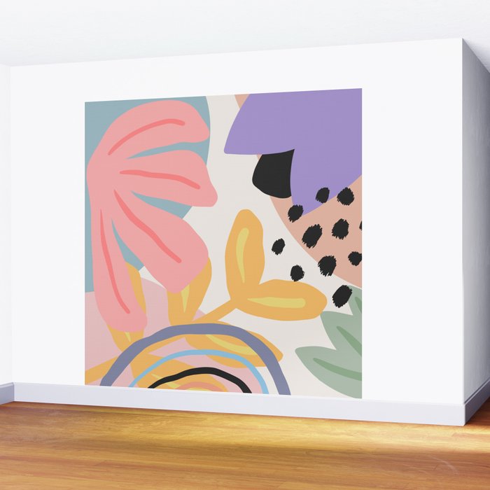 Flower Market Madrid, Pastel Edition Wall Mural Gallery Image 2