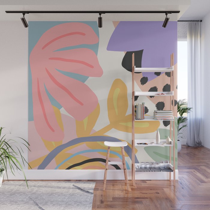 Flower Market Madrid, Pastel Edition Wall Mural Gallery Image 1