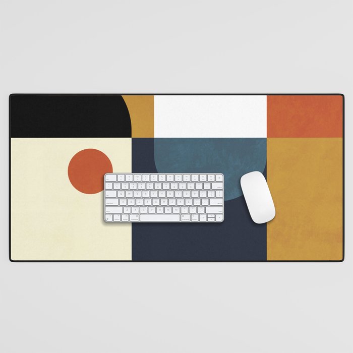 mid century abstract shapes fall winter 4 Desk Mat Gallery Image 1