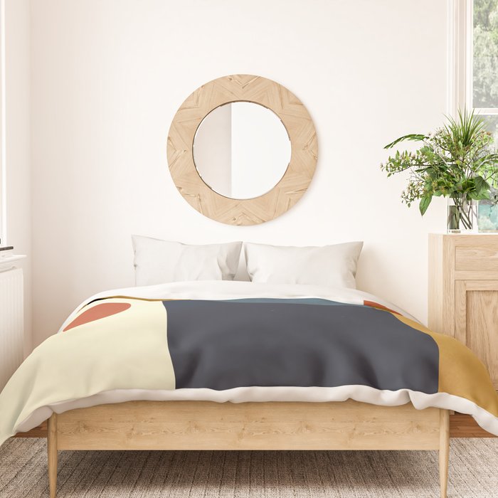 mid century abstract shapes fall winter 4 Duvet Cover Gallery Image 3