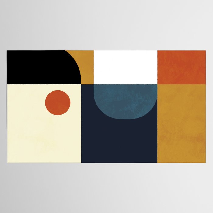mid century abstract shapes fall winter 4 Tablecloth Gallery Image 2