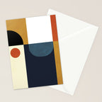 mid century abstract shapes fall winter 4 Stationery Card Gallery Image 2