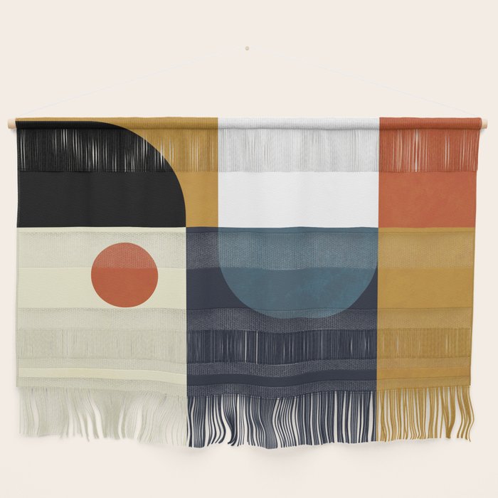 mid century abstract shapes fall winter 4 Wall Hanging Gallery Image 1