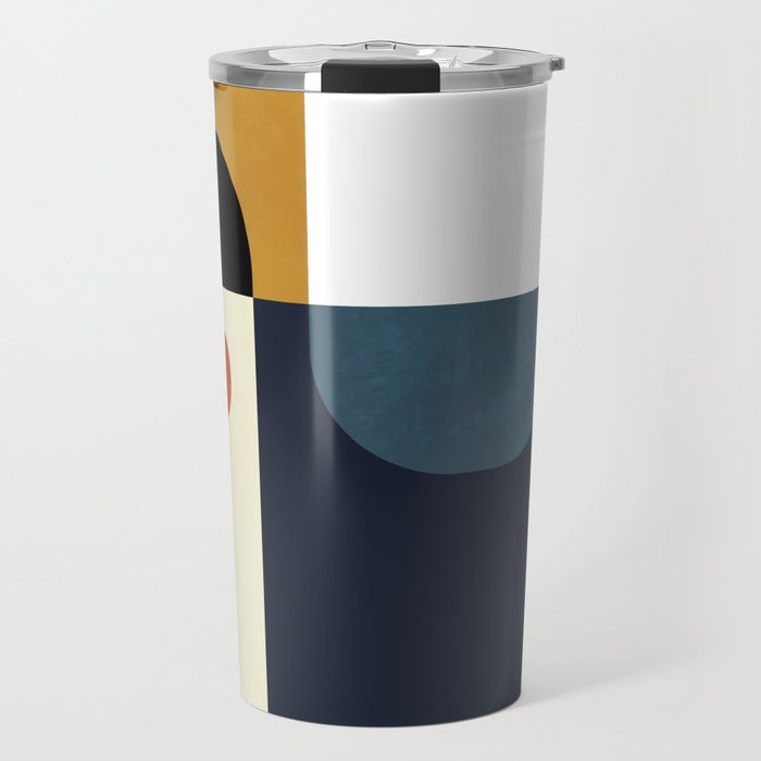 mid century abstract shapes fall winter 4 Travel Mug Gallery Image 1