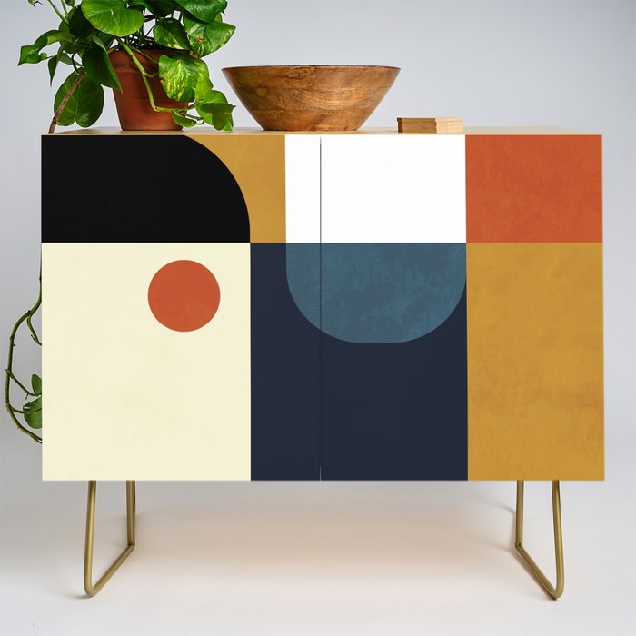 mid century abstract shapes fall winter 4 Credenza Gallery Image 1