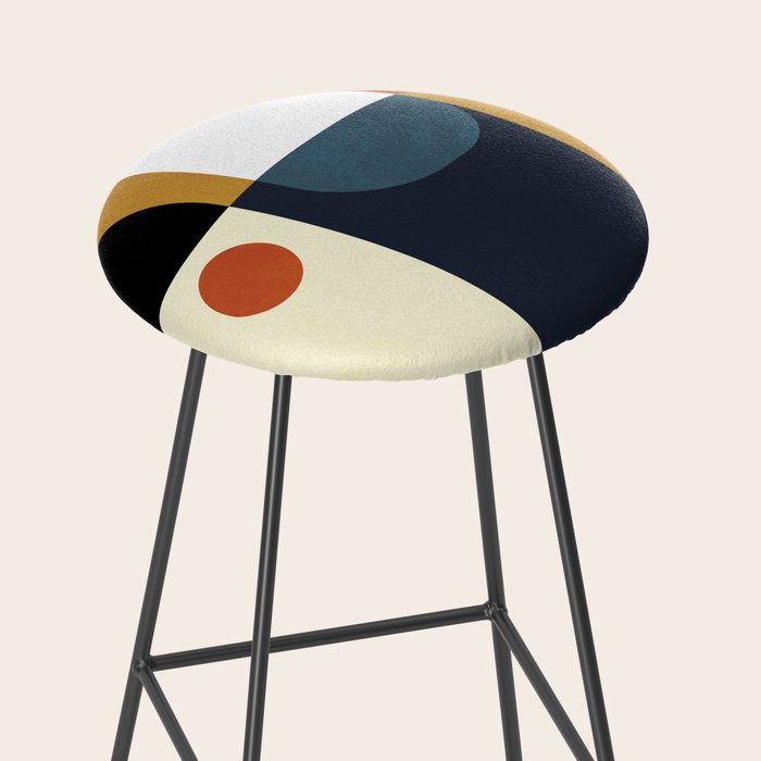 mid century abstract shapes fall winter 4 Stool Gallery Image 2