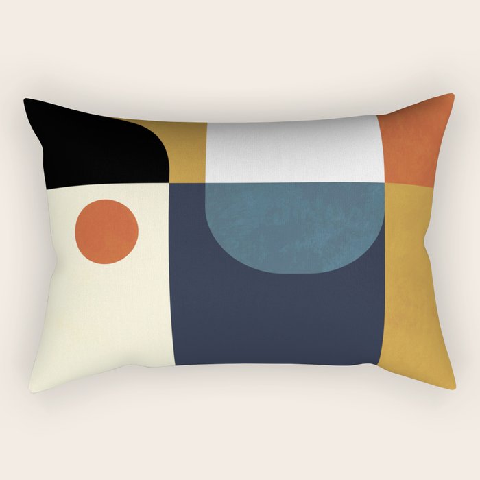 mid century abstract shapes fall winter 4 Rectangular Pillow Gallery Image 2