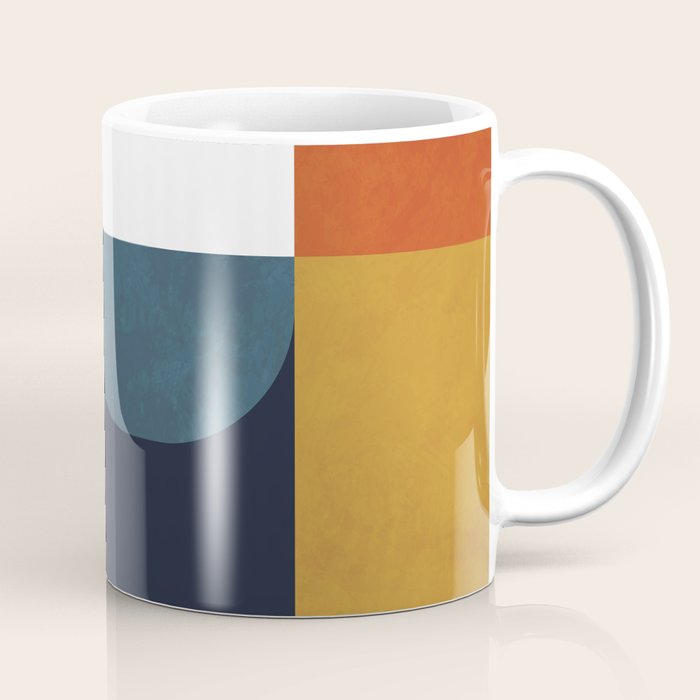 mid century abstract shapes fall winter 4 Coffee Mug Gallery Image 1