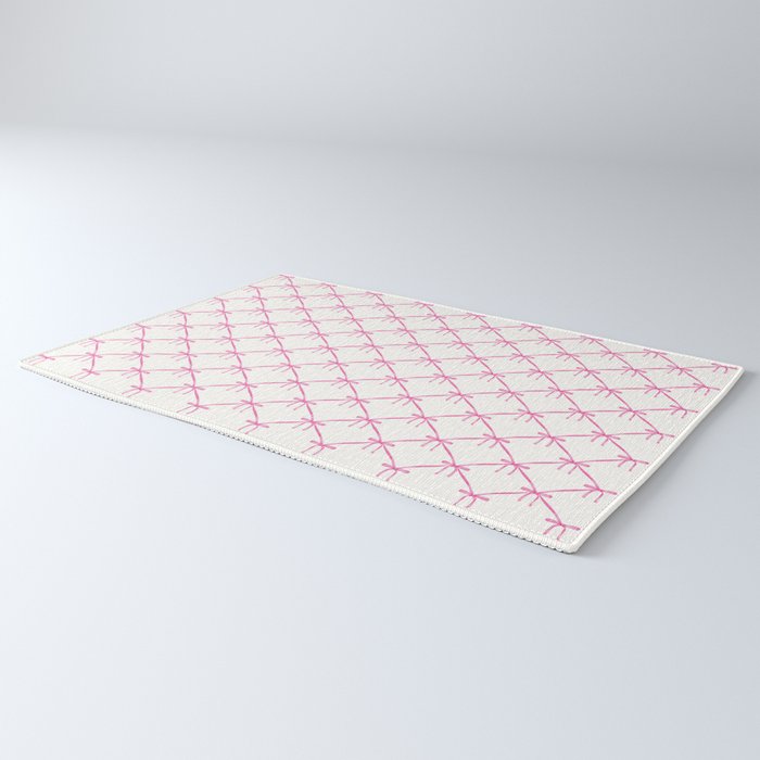 Bows & Ribbons Pattern VIII Y2K Pink Rug Gallery Image 3
