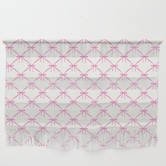 Bows & Ribbons Pattern VIII Y2K Pink Wall Hanging Gallery Image 1
