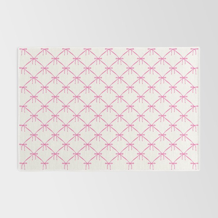 Bows & Ribbons Pattern VIII Y2K Pink Rug Gallery Image 2