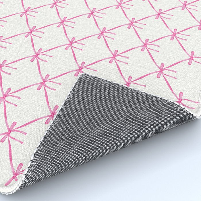Bows & Ribbons Pattern VIII Y2K Pink Rug Gallery Image 4