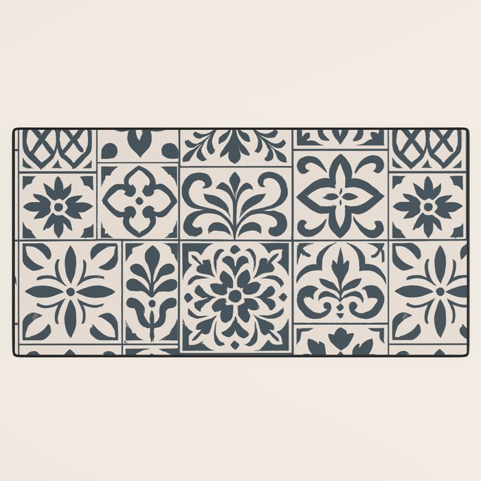 Dark Faux Tile Desk Mat Gallery Image 3