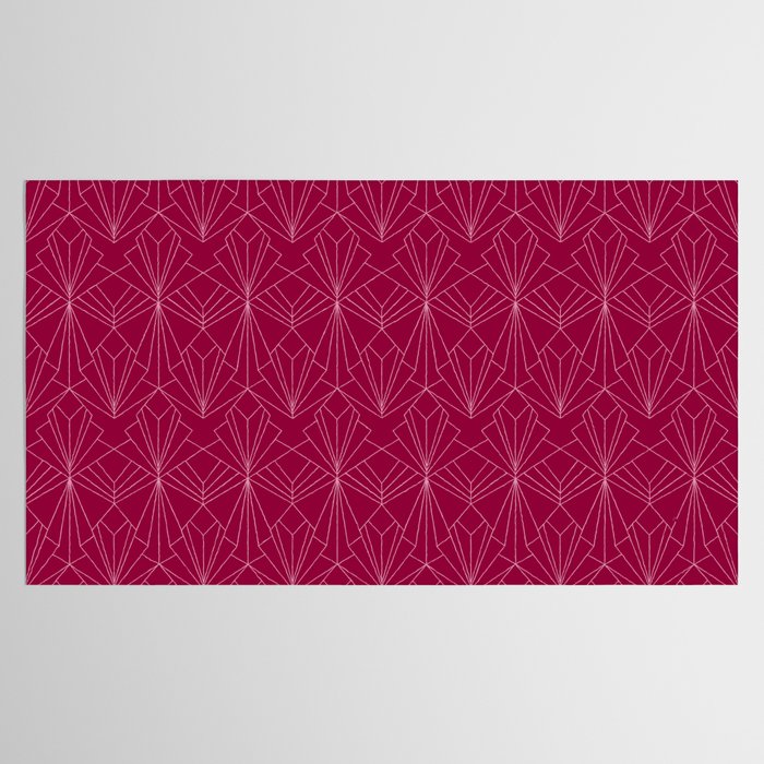 Art Deco in Raspberry Pink Tablecloth Gallery Image 2