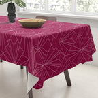 Art Deco in Raspberry Pink Tablecloth Gallery Image 3