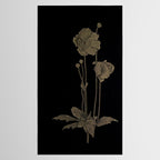 Black And Gold Poppies Tablecloth Gallery Image 2