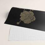 Black And Gold Poppies Wrapping Paper Gallery Image 2