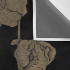 Black And Gold Poppies Wall Tapestry Gallery Image 3