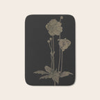 Black And Gold Poppies Bath Mat Gallery Image 1
