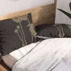 Black And Gold Poppies Pillow Sham Gallery Image 2