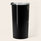 Black And Gold Poppies Travel Mug Gallery Image 3