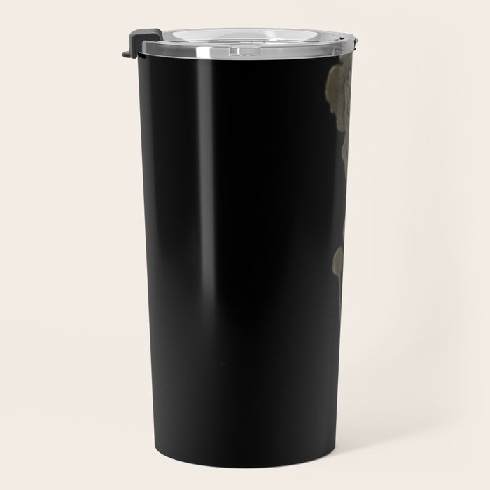 Black And Gold Poppies Travel Mug Gallery Image 3
