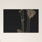 Black And Gold Poppies Welcome Mat Gallery Image 1