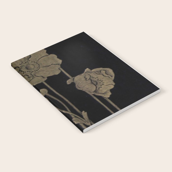Black And Gold Poppies Notebook Gallery Image 2