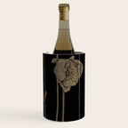 Black And Gold Poppies Wine Chiller Gallery Image 3