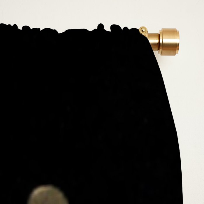 Black And Gold Poppies Window Curtain Gallery Image 2