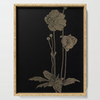 Black And Gold Poppies Serving Tray Gallery Image 1