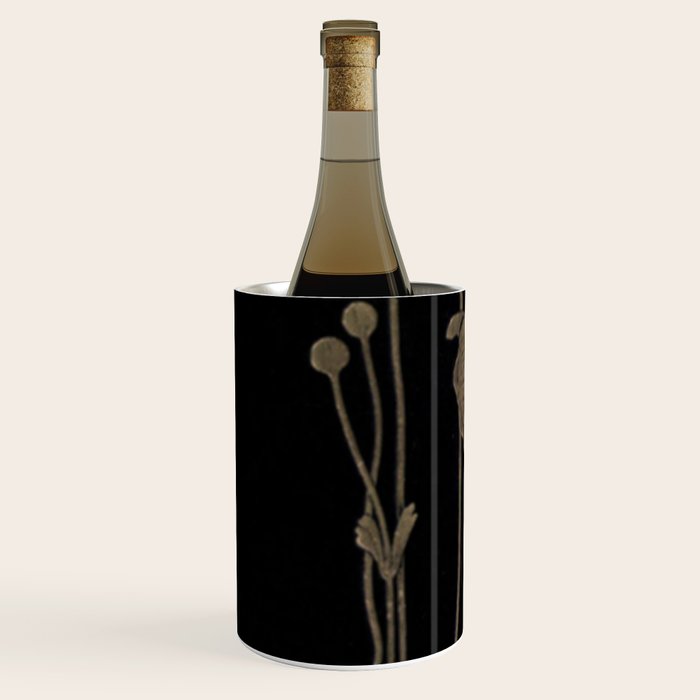 Black And Gold Poppies Wine Chiller Gallery Image 1