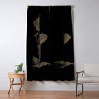 Black And Gold Poppies Window Curtain Gallery Image 5