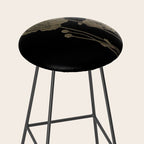 Black And Gold Poppies Stool Gallery Image 2