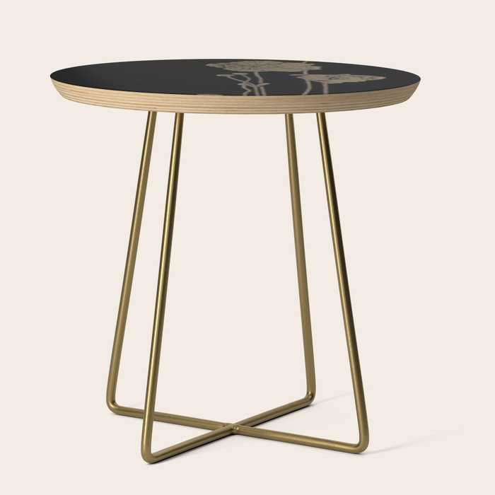 Black And Gold Poppies Side Table Gallery Image 1