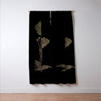 Black And Gold Poppies Window Curtain Gallery Image 3