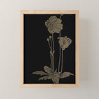 Black And Gold Poppies Mini Art Print Gallery Image 1
