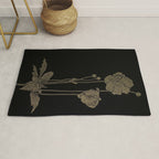 Black And Gold Poppies Rug Gallery Image 1
