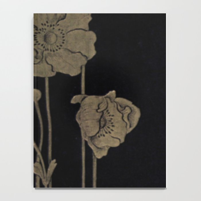 Black And Gold Poppies Notebook Gallery Image 4