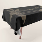 Black And Gold Poppies Tablecloth Gallery Image 1