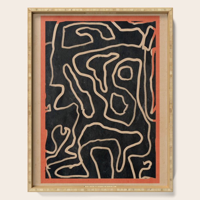 Abstract line art 159 Serving Tray Gallery Image 1