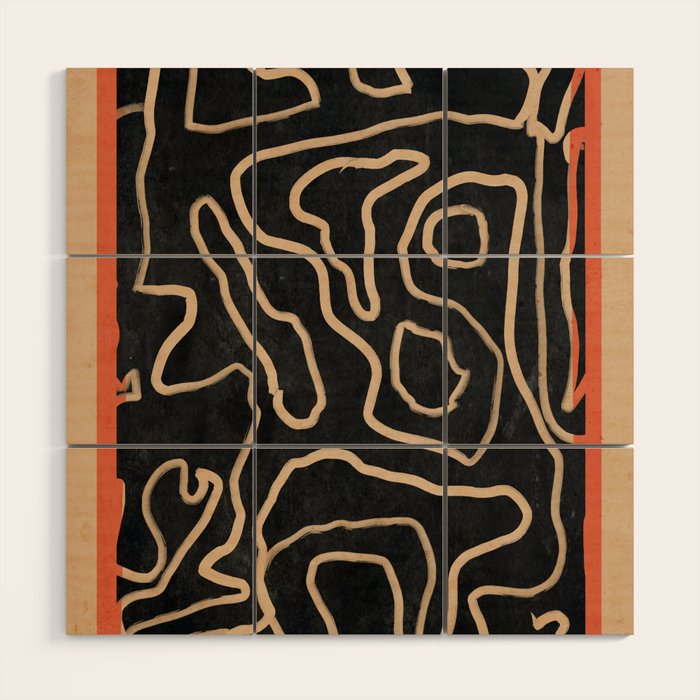 Abstract line art 159 Wood Wall Art Gallery Image 1