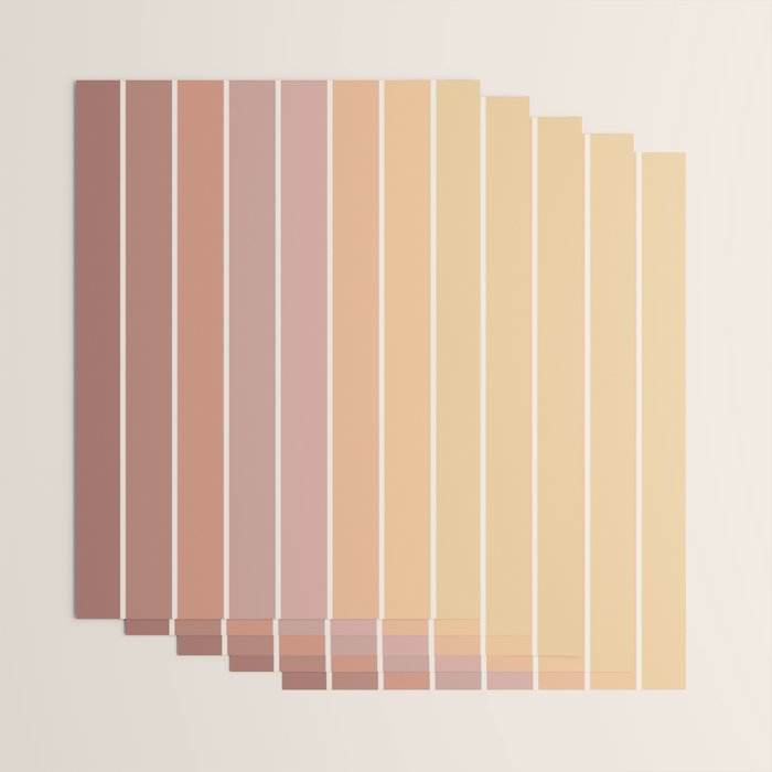 Gradient Arch VII Earthy Pastel Mid Century Modern Rainbow Wrapping Paper Gallery Image 3