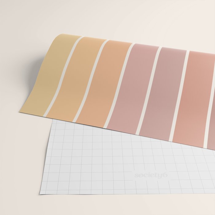 Gradient Arch VII Earthy Pastel Mid Century Modern Rainbow Wrapping Paper Gallery Image 2