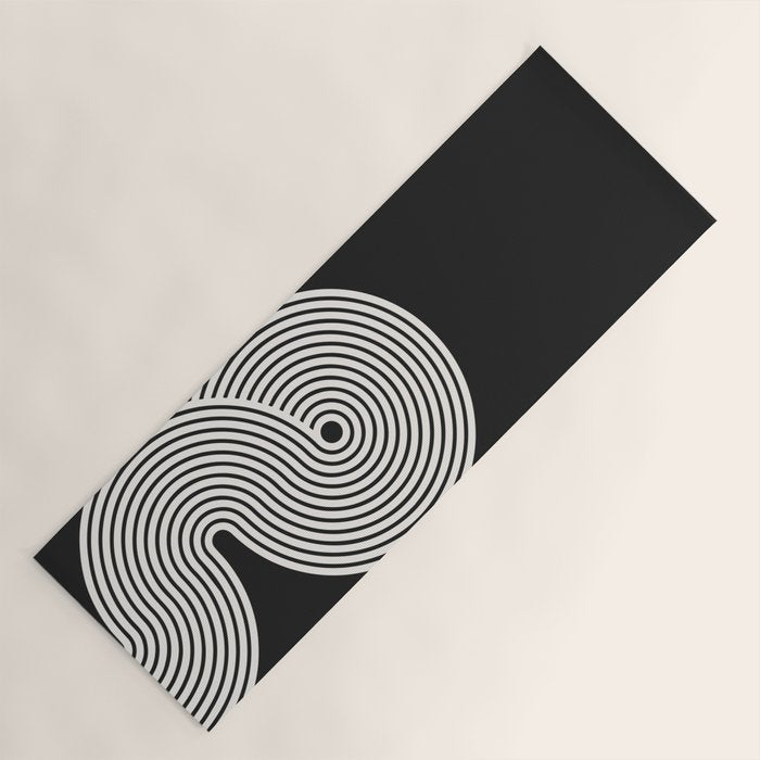 Candy Joyride: Black & White Edition Yoga Mat Gallery Image 1
