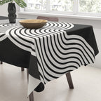 Candy Joyride: Black & White Edition Tablecloth Gallery Image 3