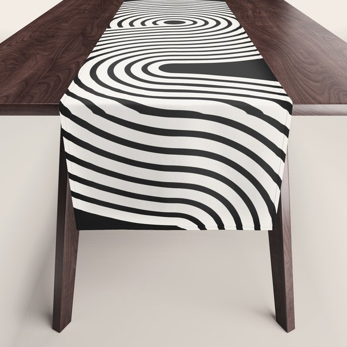 Candy Joyride: Black & White Edition Table Runner Gallery Image 1