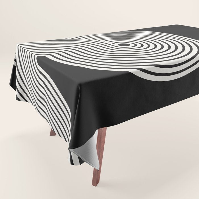Candy Joyride: Black & White Edition Tablecloth Gallery Image 1