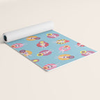 Floating in the Pool Pattern. Women on colorful floaties. Yoga Mat Gallery Image 2